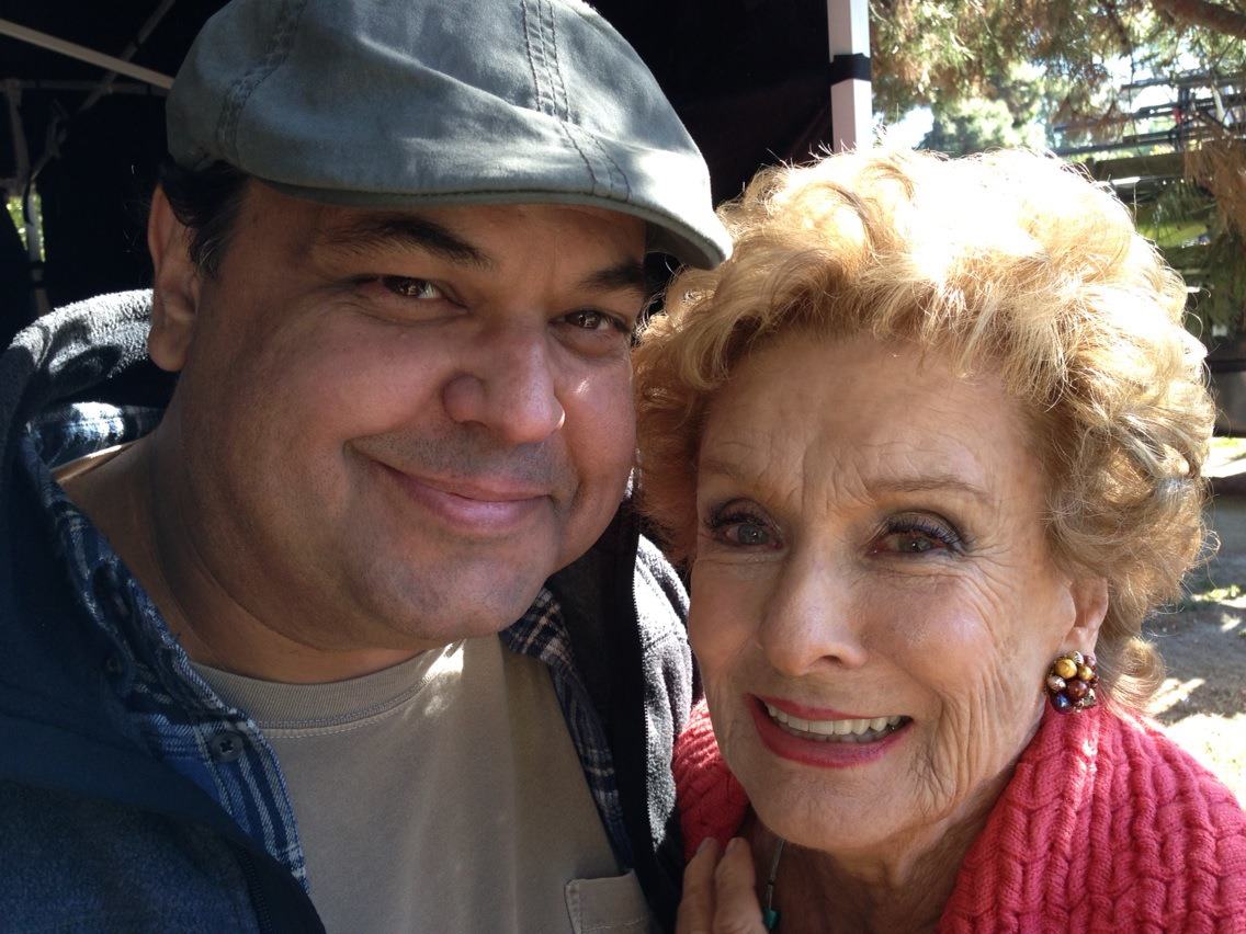 Frank Crim with the legendary Cloris Leachman on the Raising Hope set