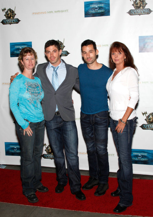 Finding Mr. Wright pre production launch party. Tracy Wright, David Moretti, Matthew Montgomery and Nancy Criss.