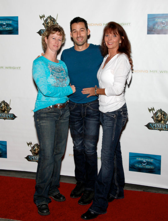 Finding Mr. Wright Pre Production Launch Party. Tracy Wright, Matthew Montgomery and Nancy Criss.