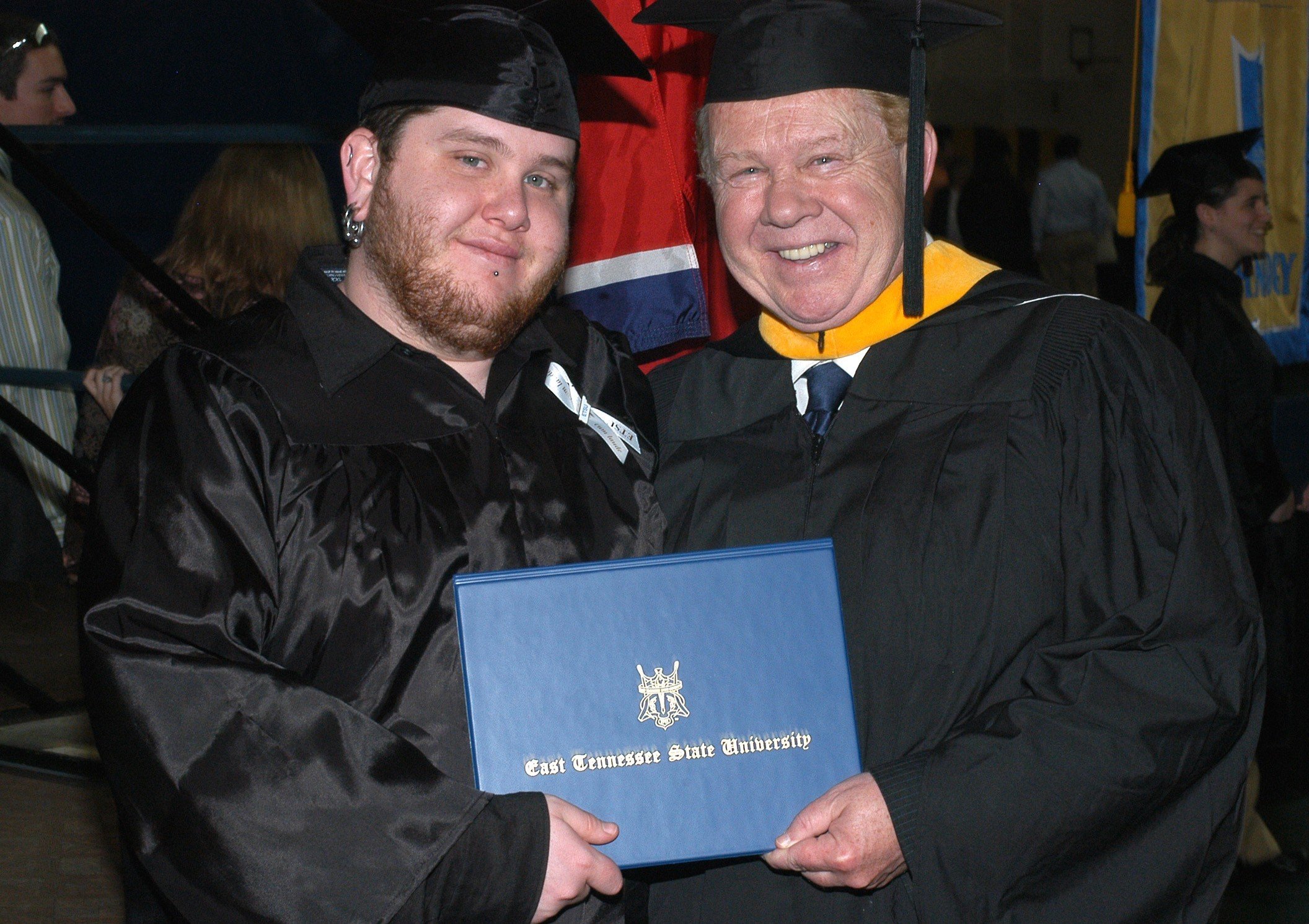 Pat and son, Charlie at Charlie's Graduation from ETSU