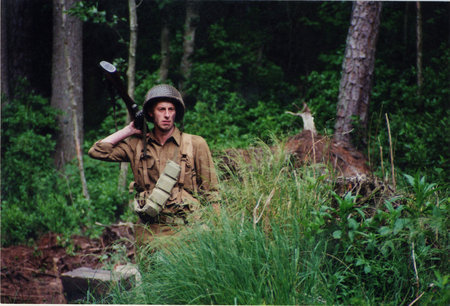 THE FALLEN: Ernie waits for the troops.