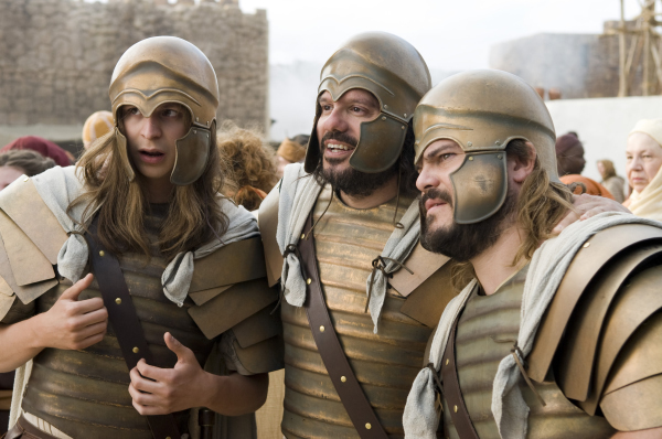 Still of Jack Black, Michael Cera and David Cross in Year One (2009)