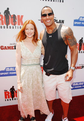 Marcia Cross and Dwayne Johnson