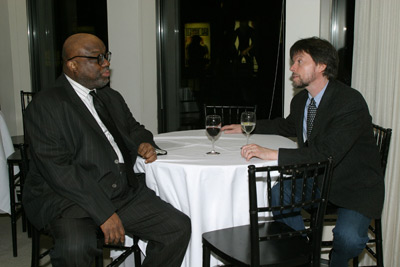 Ken Burns and Stanley Crouch at event of How to Get the Man's Foot Outta Your Ass (2003)