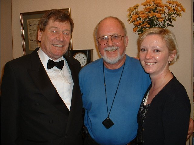 Director Mervyn Cumming, reunited with actors Ian Cullen and Fionnuala Ellwood, during production of 'Murder by Appointment', April 2007.