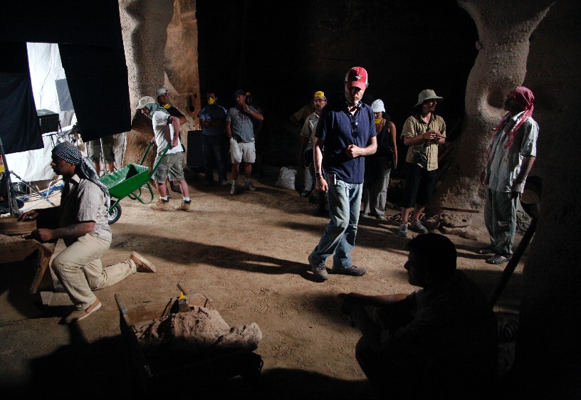 Director Terry Cunningham on set preparing a stunt sequence Jack Hunter Trilogy Cappadocia, Turkey