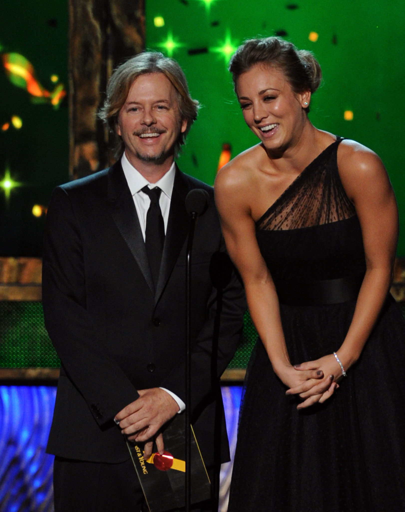 David Spade and Kaley Cuoco-Sweeting