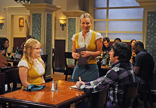 Still of Kaley Cuoco-Sweeting, Simon Helberg and Melissa Rauch in Didziojo sprogimo teorija (2007)