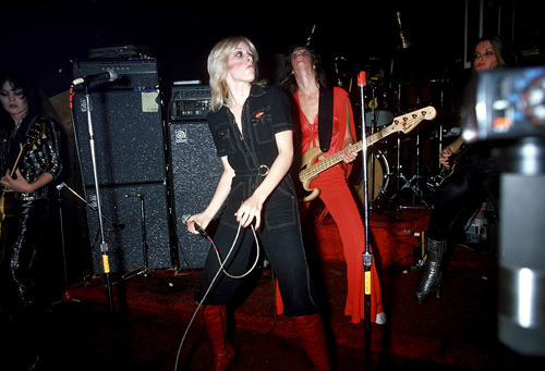 The Runaways (Joan Jett, Jackie Fox, Cherie Currie, Lita Ford) performing at CBGB in New York City on August 2, 1976