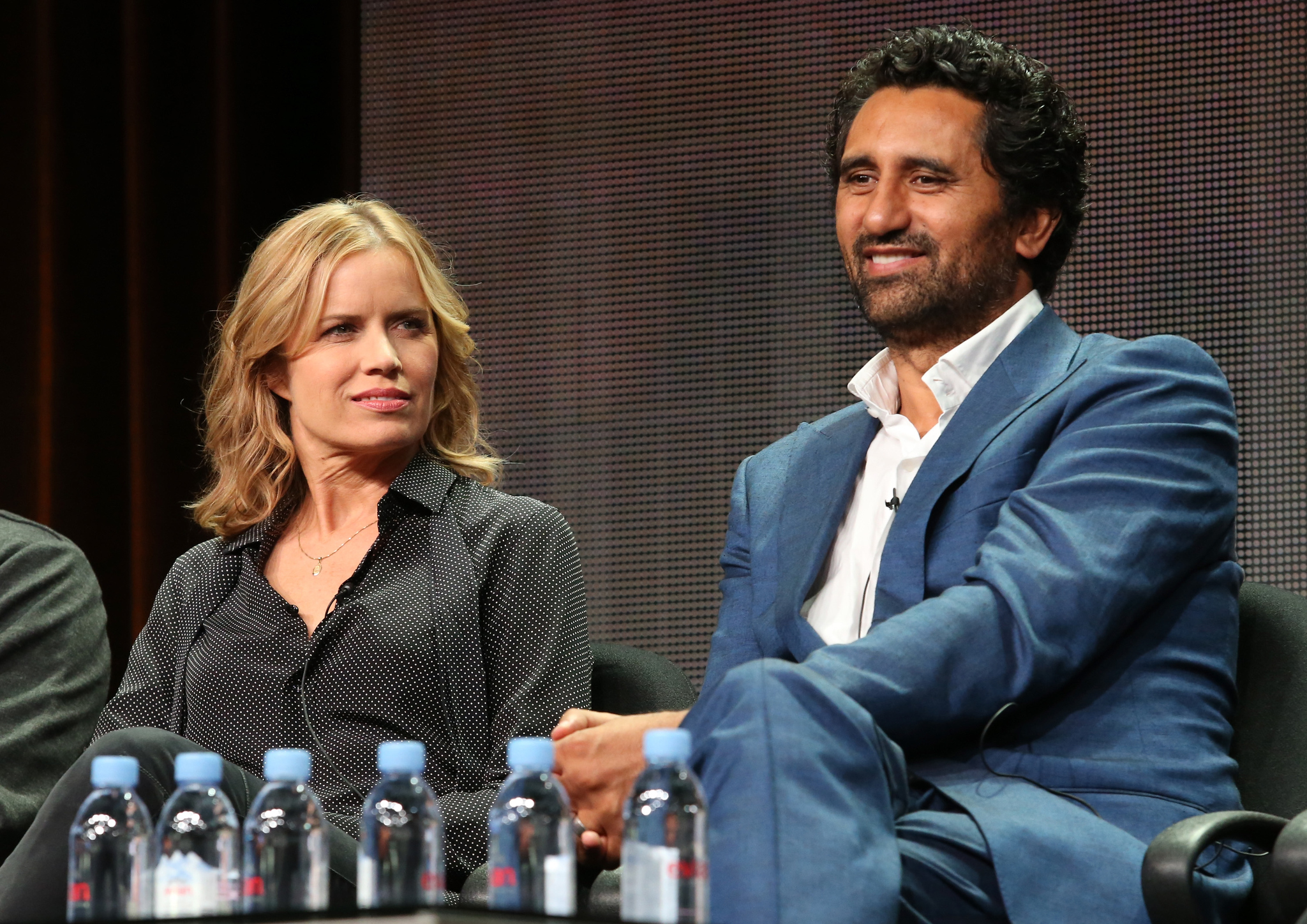 Cliff Curtis and Kim Dickens at event of Fear the Walking Dead (2015)