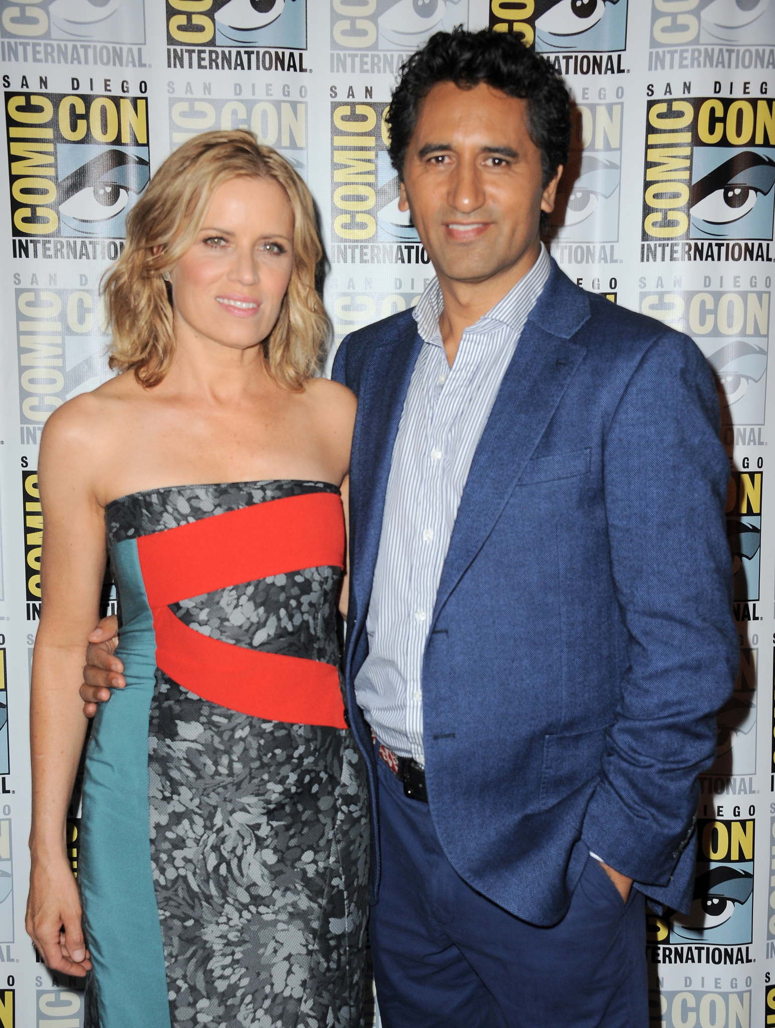 Cliff Curtis and Kim Dickens at event of Fear the Walking Dead (2015)