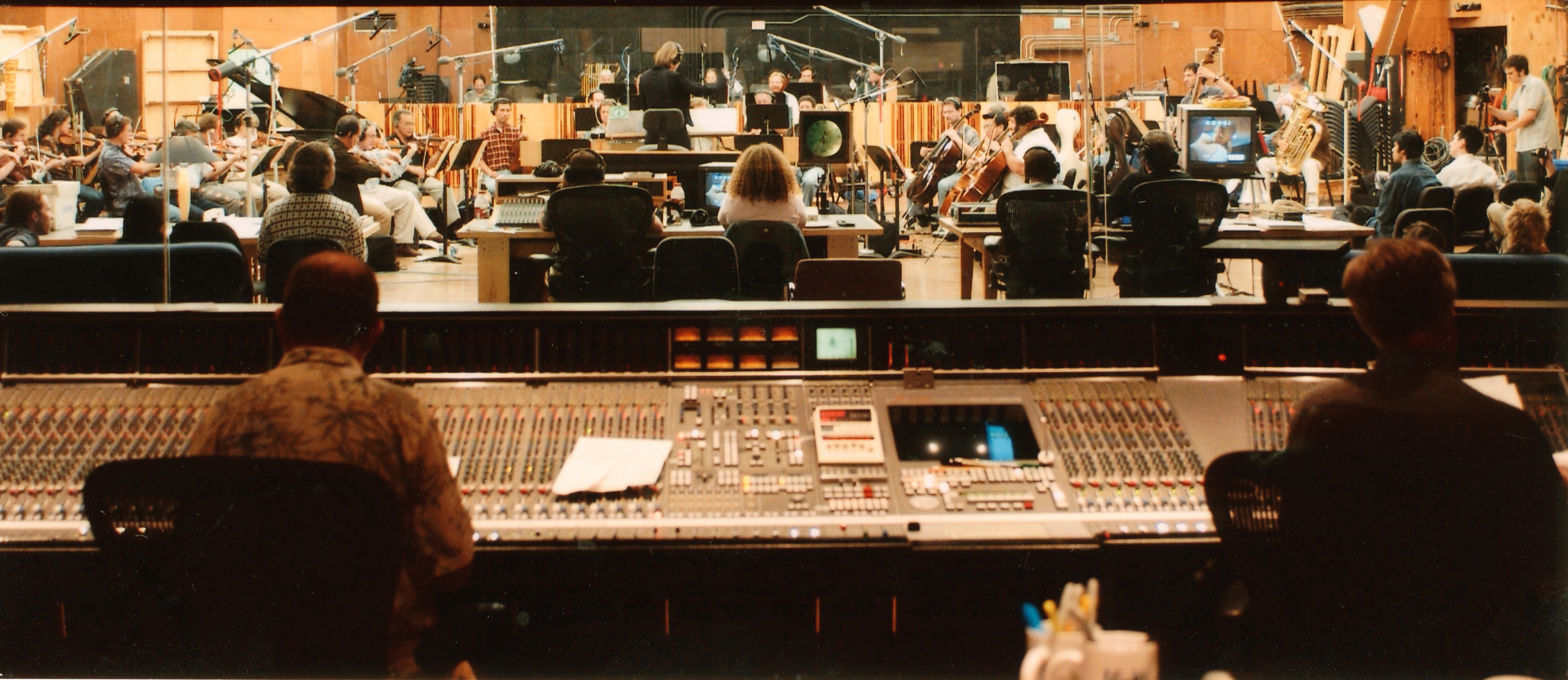 Leah Curtis Conducting the Hollywood A List Orchestra, Fox Newman Scoring Stage, Los Angeles California USA.