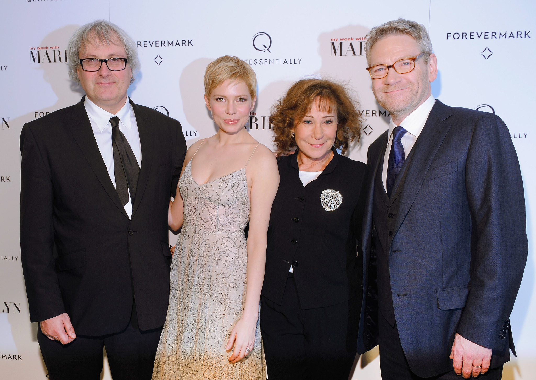 Kenneth Branagh, Simon Curtis, Zoë Wanamaker and Michelle Williams at event of 7 dienos ir naktys su Marilyn Monroe (2011)
