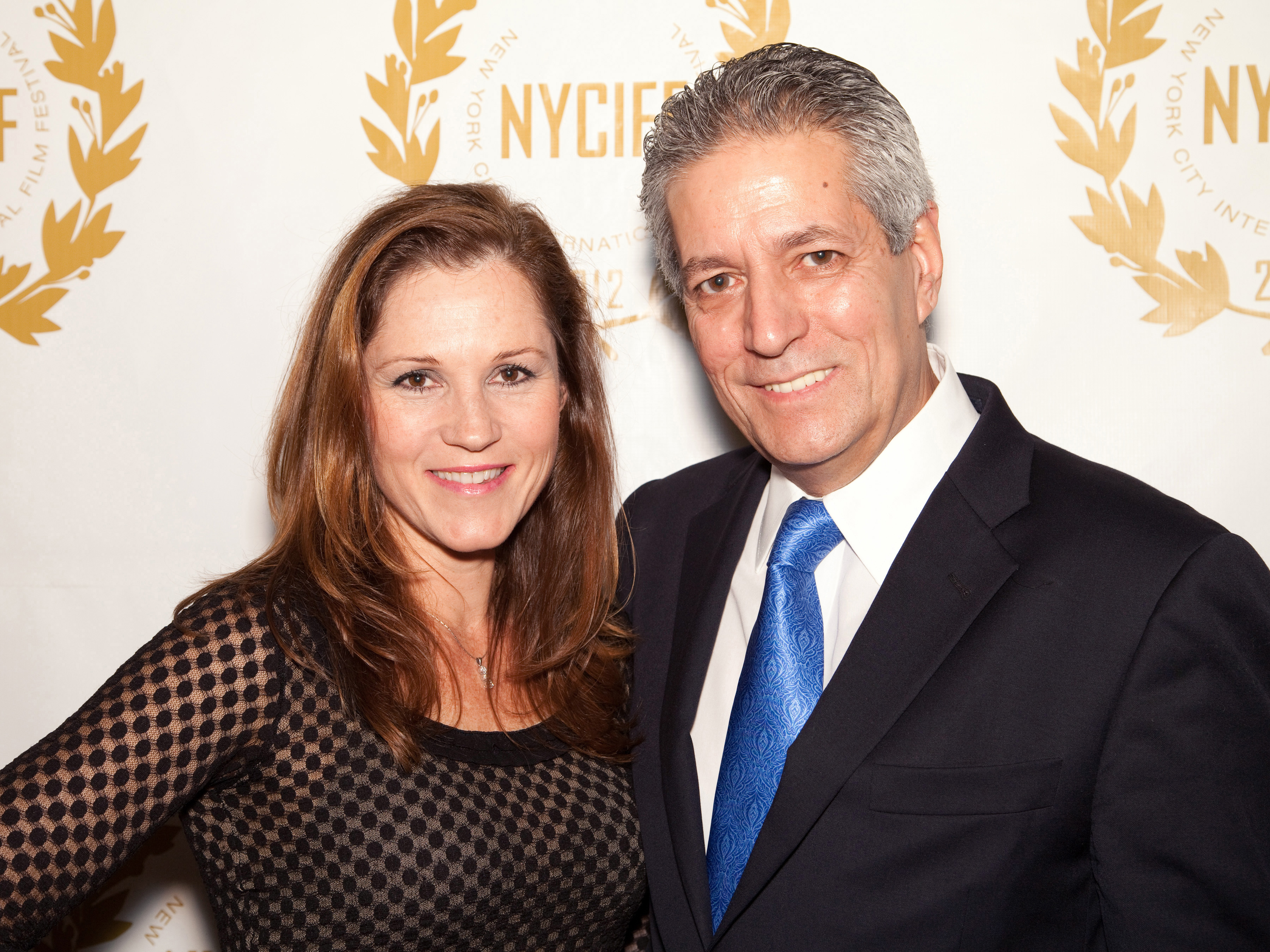 On the Red Carpet with NYCIFF founder Roberto Rizzo as a best Actress nominee at the NYCIFF Awards Night Ceremony