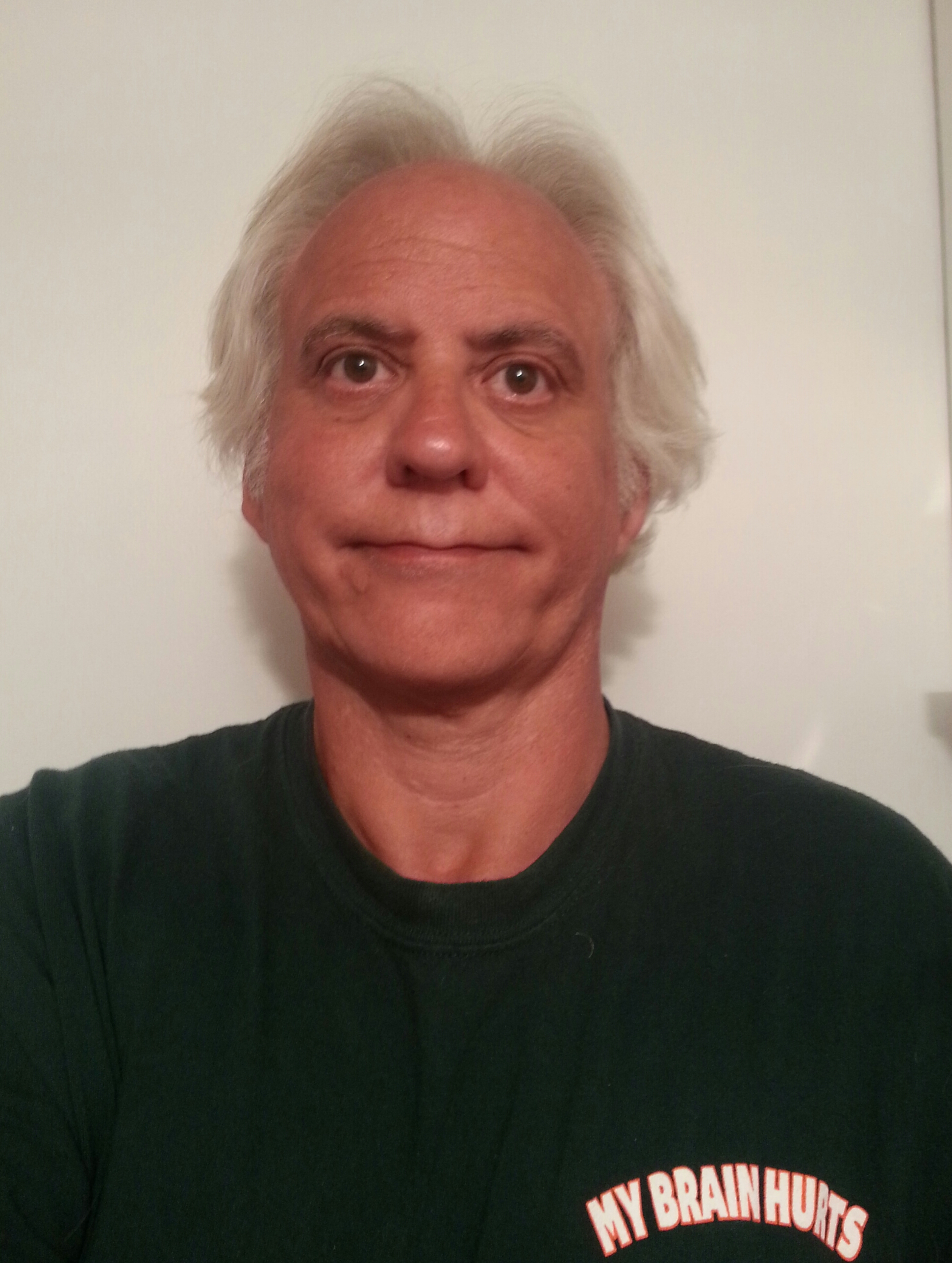Passport selfie attempt, while assisting recovering Mom in Punta Gorda, Florida, March 2014. Fit to be tied? Look inspired by American medical warehousing system. OMG, camomile tea works! Prepping for cancelled European travel plans Cannes 2014.