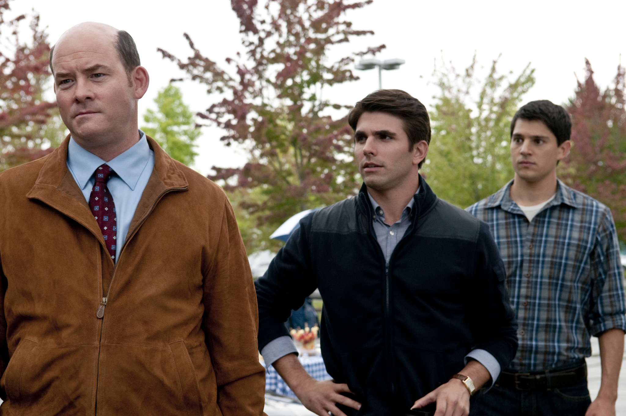 Still of Nicholas D'Agosto, Miles Fisher and David Koechner in Galutinis tikslas 5 3D (2011)