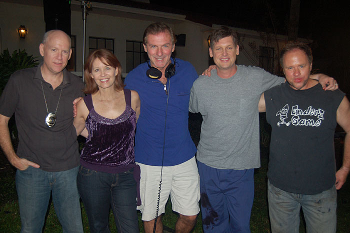 With the great cast of THE MESS. From l to r, Tim Powell, Elizabeth Fendrick, (Art D.), Rus Blackwell & Alan Lilly.