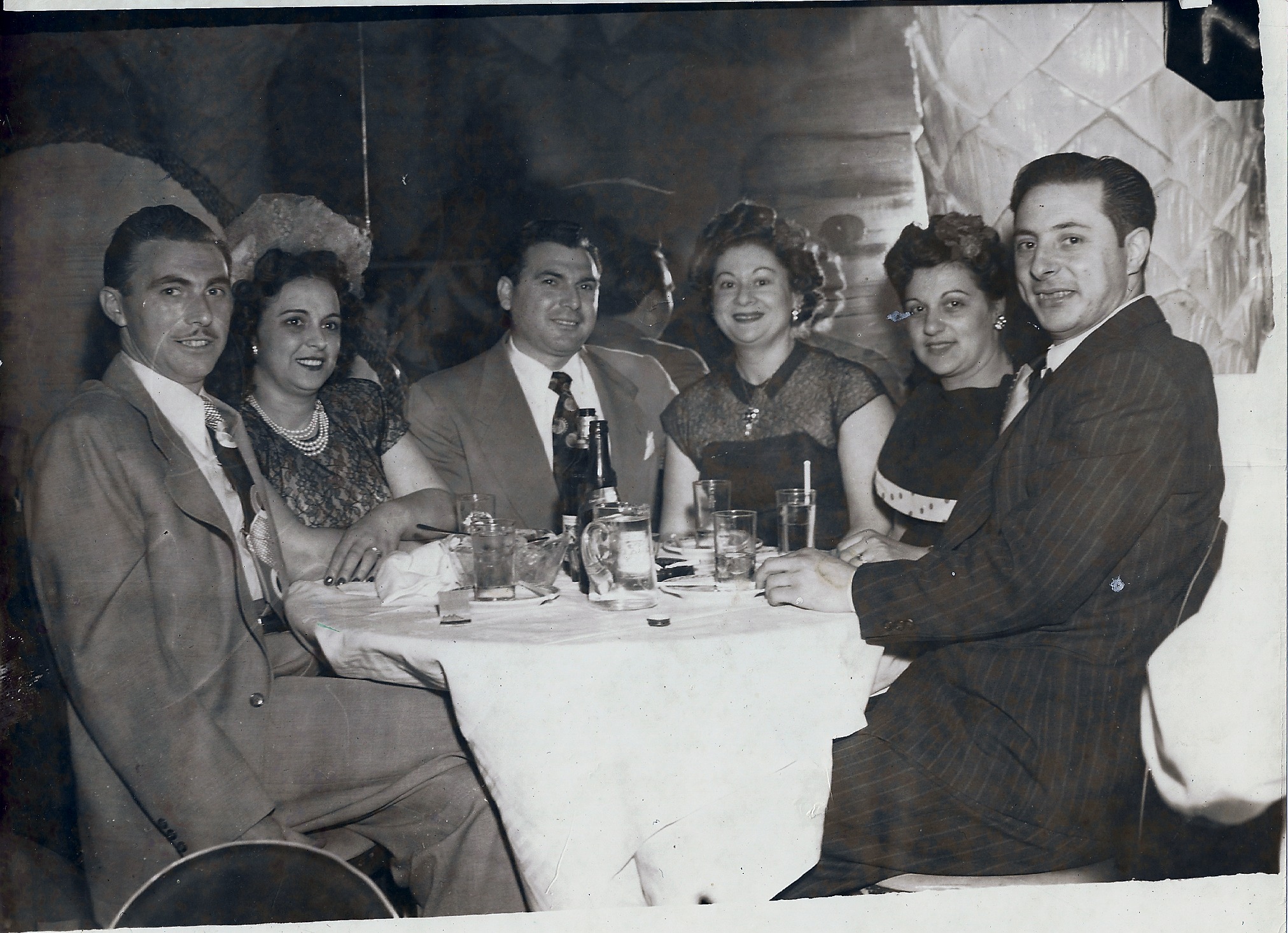 (L to R) you don't want to know. Next couple? Lets just say Charlie and Ruthie with Actor Richard D'Alessandro grandparents Anna & Alex at the original COPACABANA at 10 E. 60th St. Original phone number Plaza 8-1060 . Price of photo $1.50.P