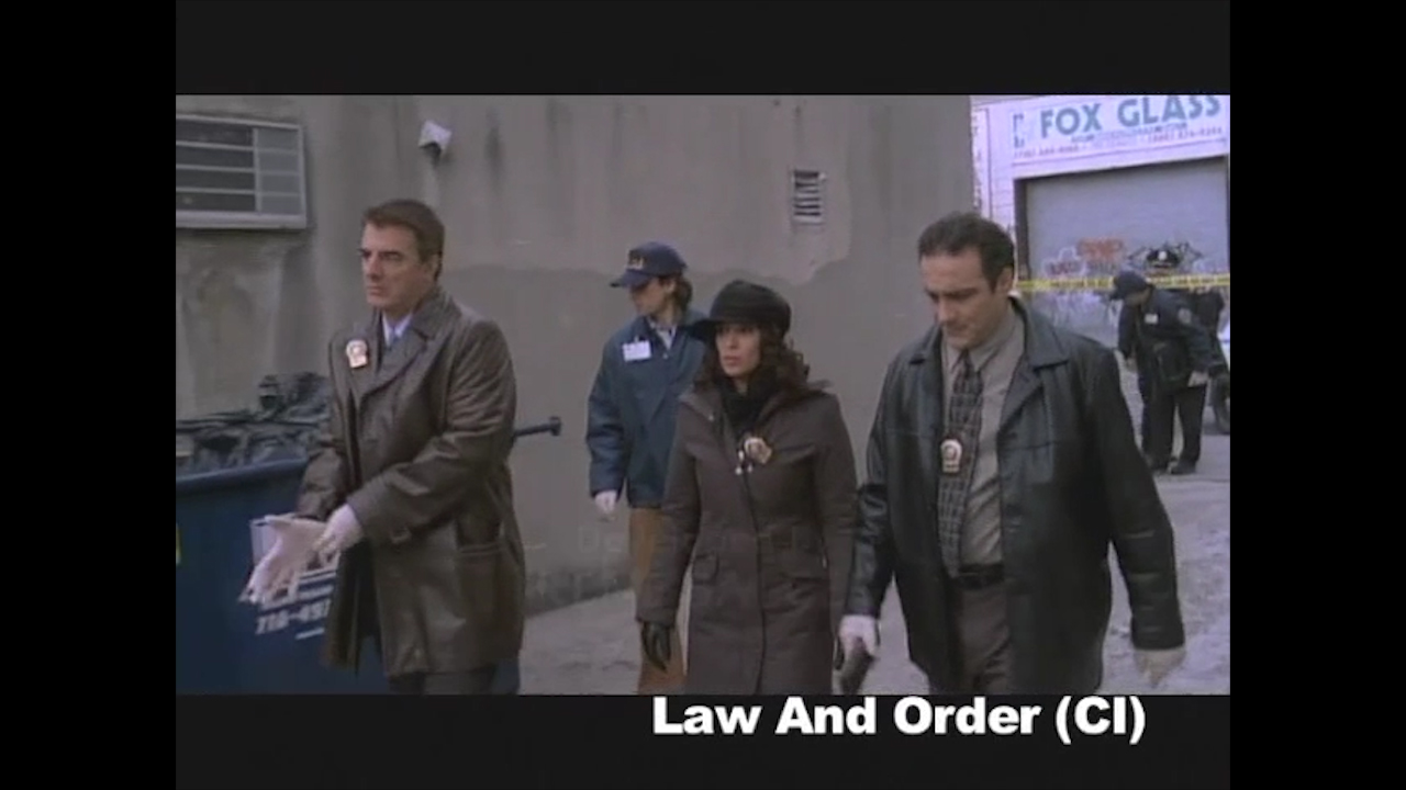 From left to right actor Chris Noth as Det.Logan, Annabella Sciorra as Det.Barek and Richard D'Alessandro as Det. Hirschon .