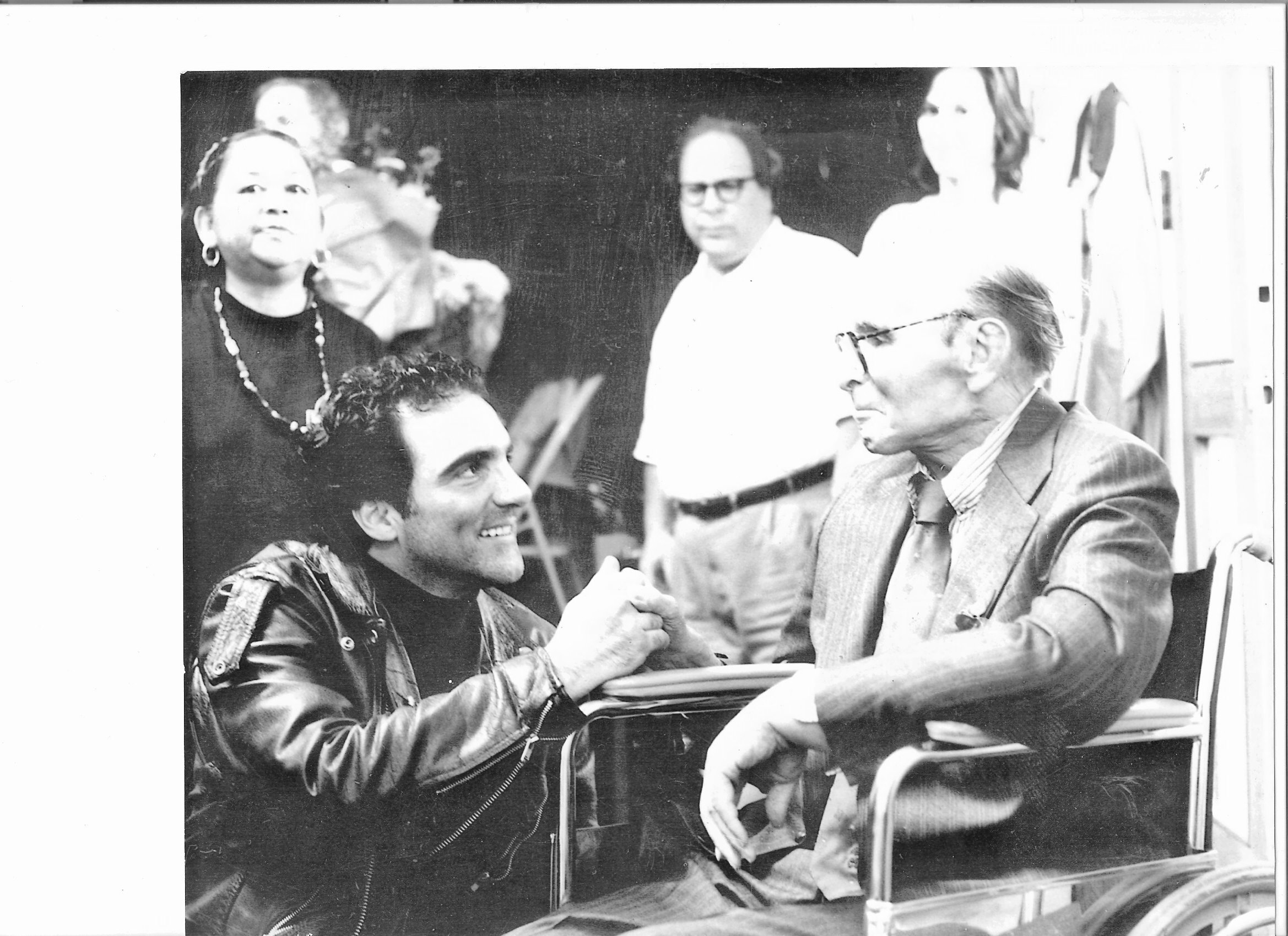 Actor Richard D'Alessandro with his acting teacher Sanford Misner,believed to be the last photo taken of Sandy before his death.Taken in LA at Bill Aldersons acting studio .