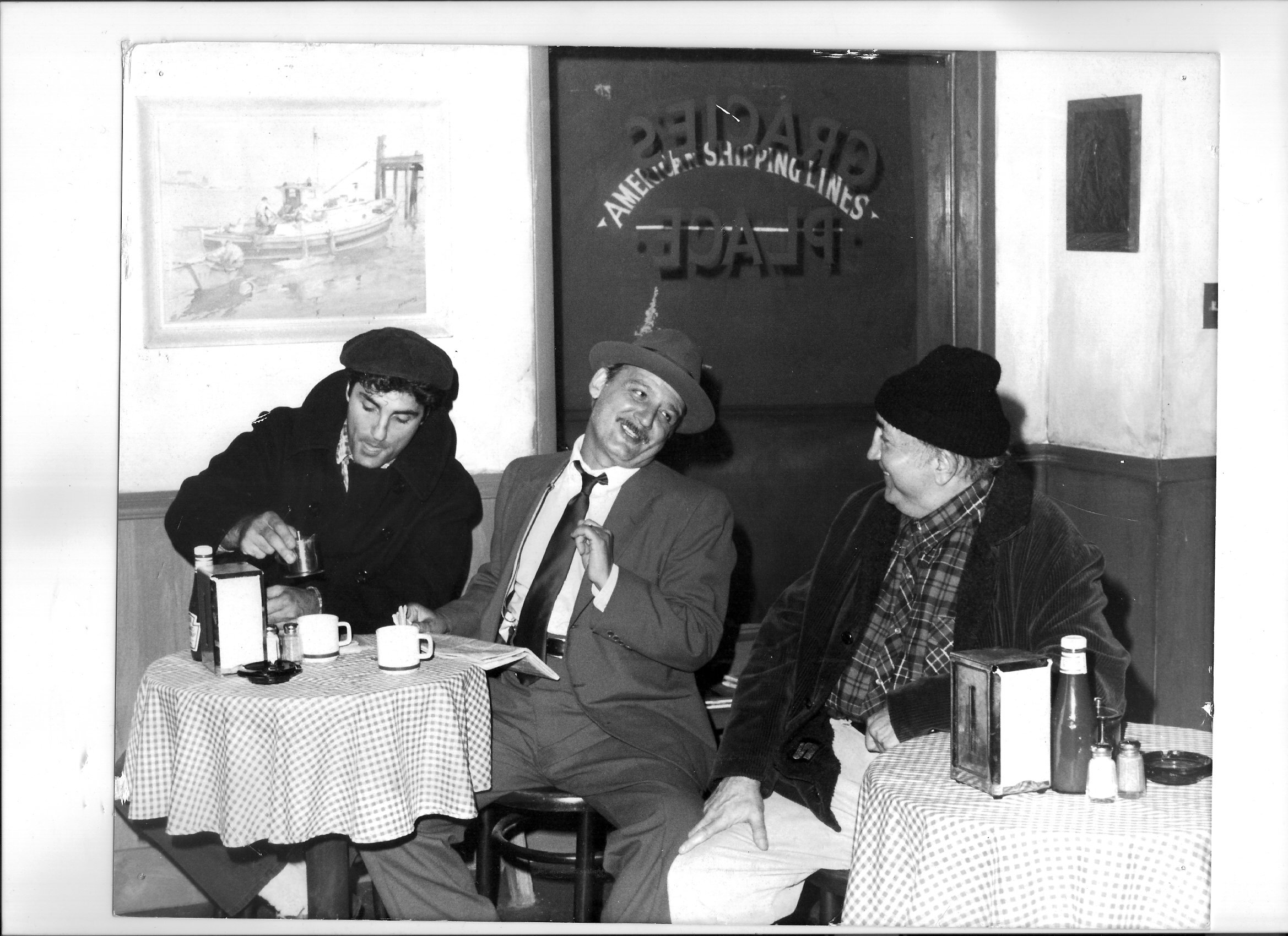 Richard D'Alessandro as Sonny Swag (left) Marc Figueroa and the late Tom Pedi (far right)In Marlon Brando Sat Right here , A Louis Laruso Play . At the Actors Forum in LA.