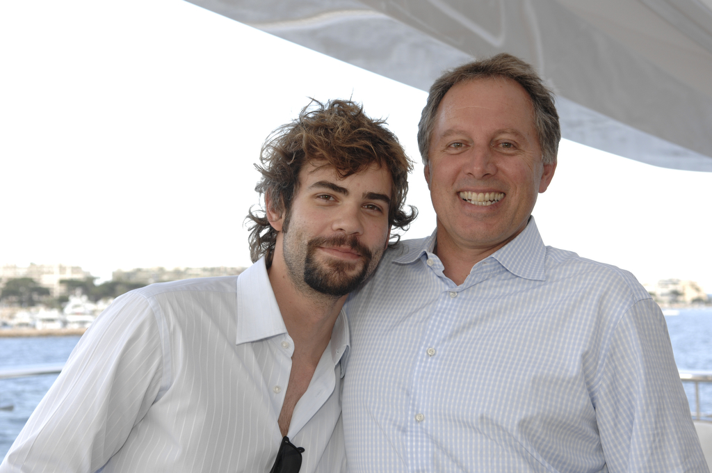Rossif Sutherland and Myriad Pictures CEO Kirk D'Amico, Cannes 2009