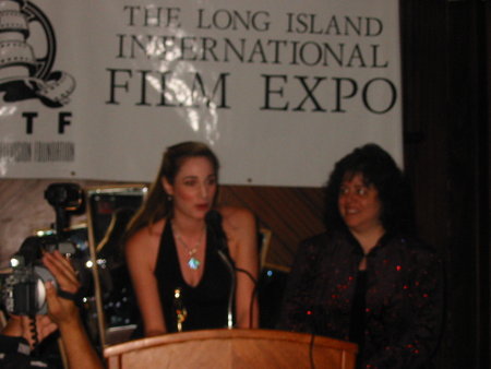 Tamela D'Amico accepting her award for Best Film 