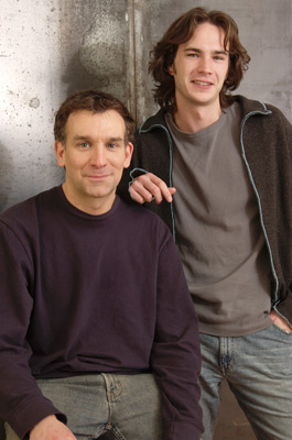 James D'Arcy and Matthew Parkhill at event of Dot the I (2003)