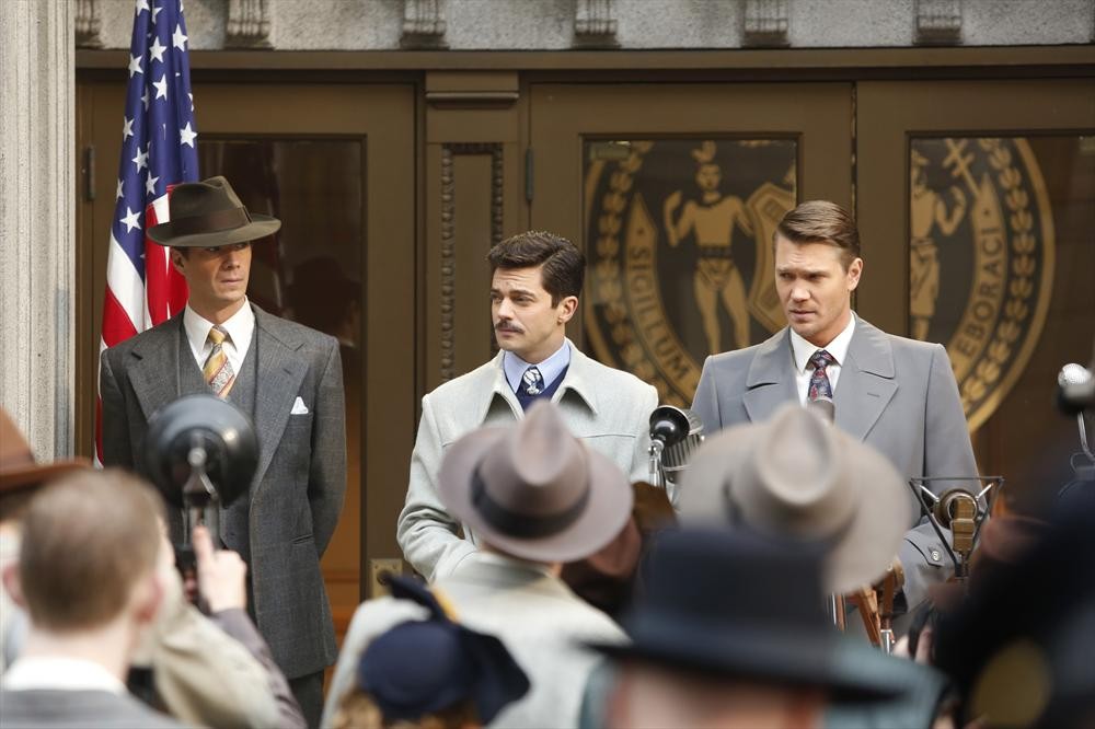 Still of James D'Arcy, Chad Michael Murray and Dominic Cooper in Agent Carter (2015)