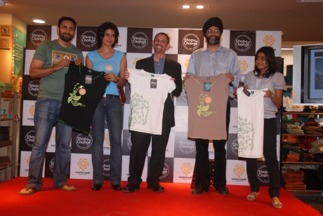 parvin at a 'shop for change' event