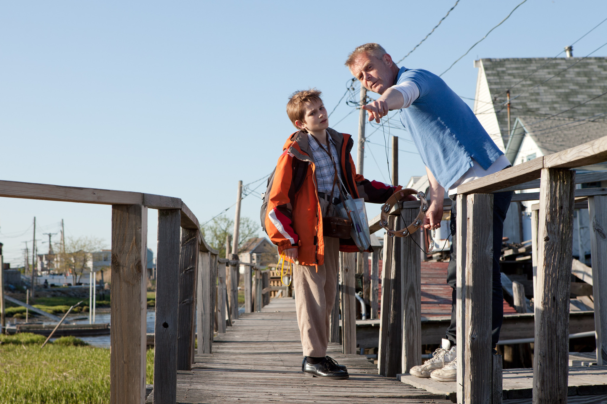 Still of Stephen Daldry and Thomas Horn in Nepaprastai garsiai ir neitiketinai arti (2011)