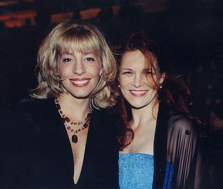 Anne Welles (right) with Erynn Dana Dalton, 2002 Cannes Film Festival