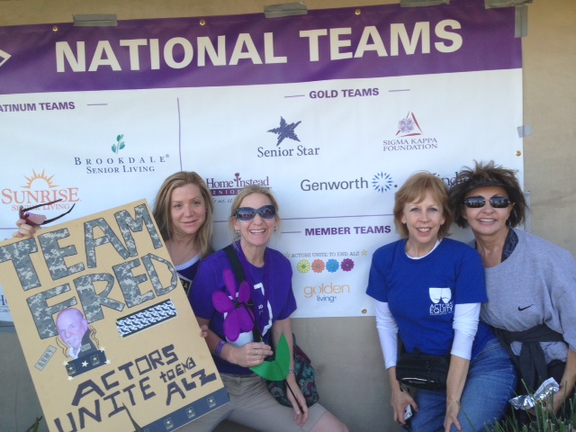 Founder and National Team Captain of Actors and Artists Unite to End Alzheimer's- a National Team for the Walk to End Alzheimer's. 35 teams- over $75,000 raised in 3 years! Slainte!