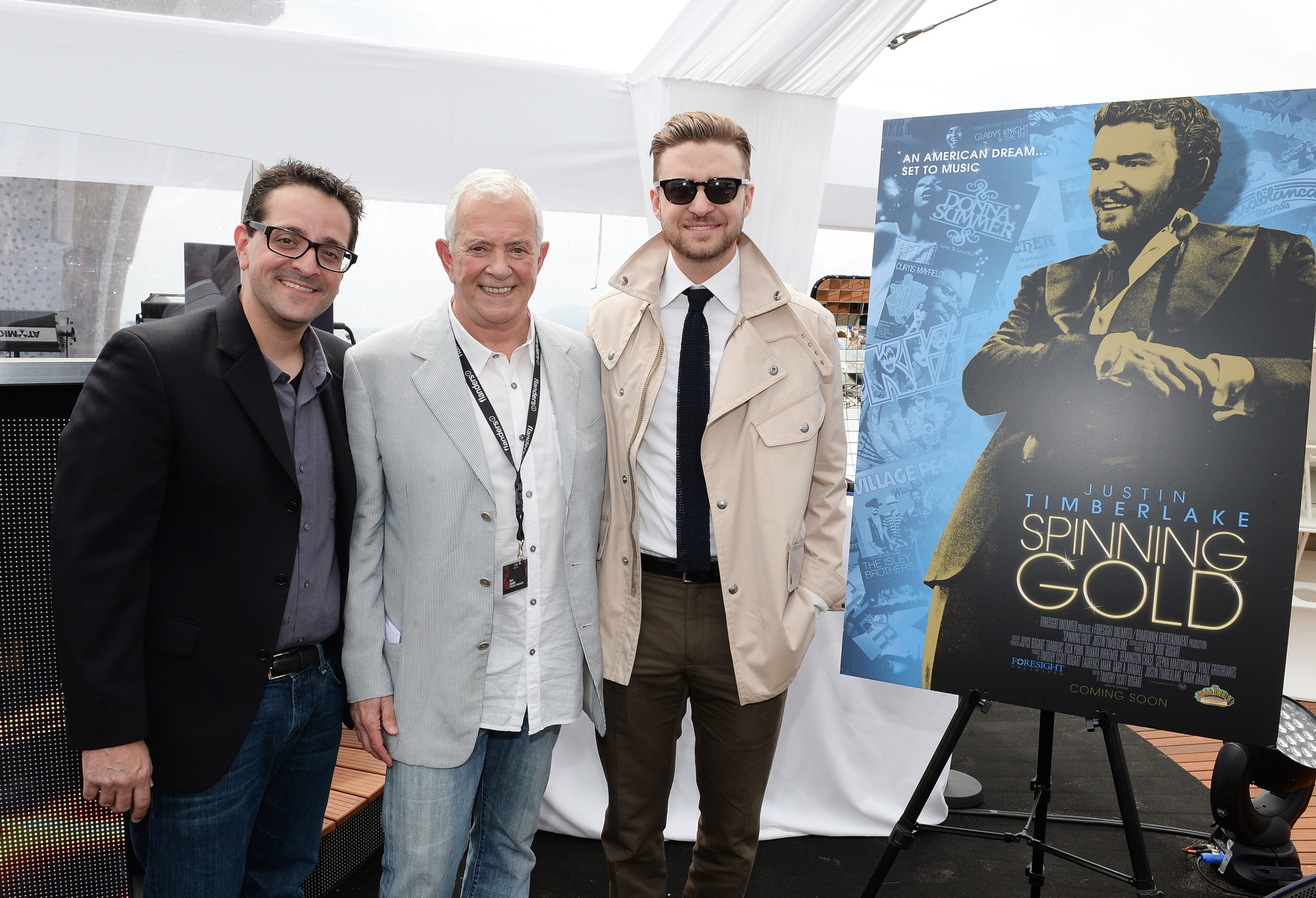 Justin Timberlake, Mark Damon and Timothy Scott at event of Spinning Gold