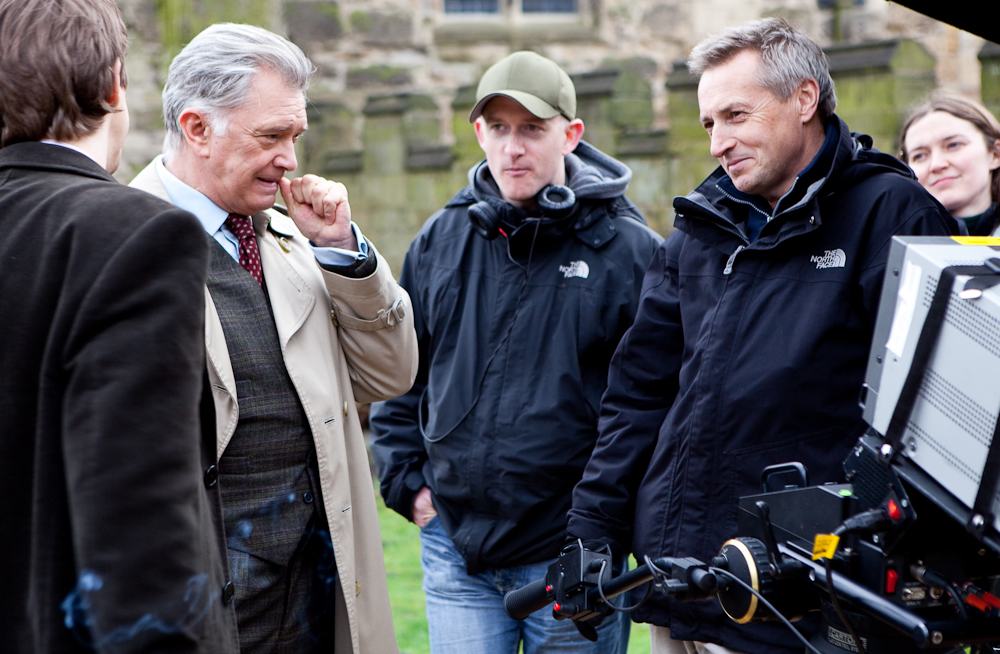 Nick Dance (right) shooting George Gently for BBC TV with Martin Shaw (left) and Director Daniel O'Hara (centre)