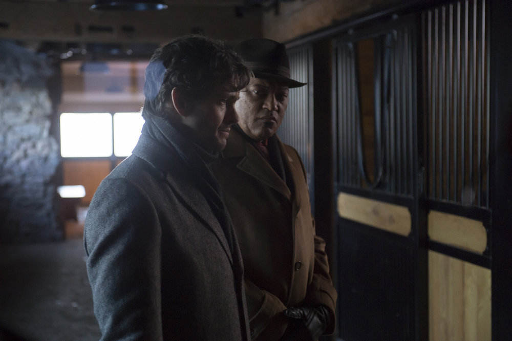 Still of Laurence Fishburne and Hugh Dancy in Hanibalas (2013)