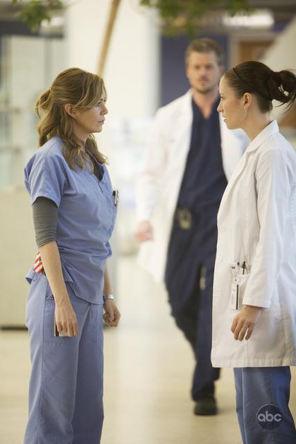 Still of Eric Dane, Chyler Leigh and Ellen Pompeo in Grei anatomija (2005)