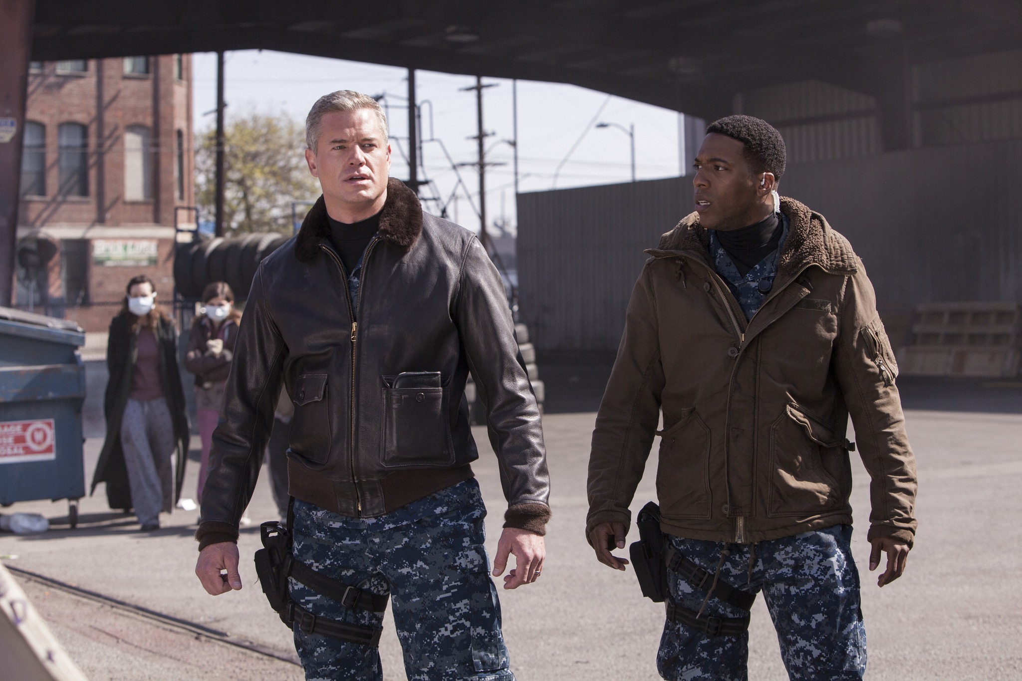 Still of Eric Dane and Jocko Sims in The Last Ship (2014)
