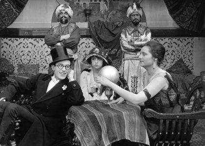 Harold Lloyd with Bebe Daniels and Rosemary Theby circa 1919