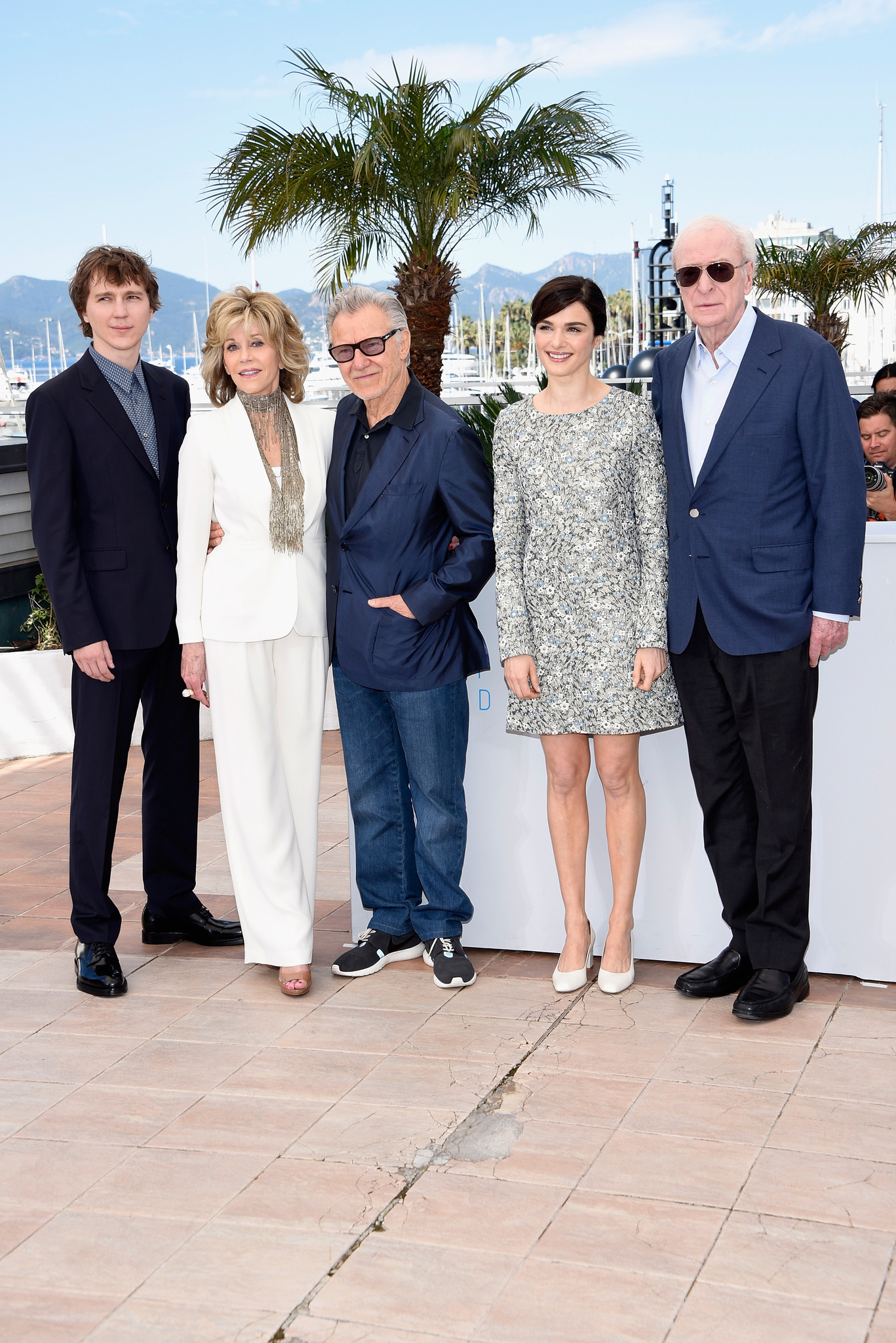 Harvey Keitel, Michael Caine, Jane Fonda, Rachel Weisz and Paul Dano at event of Youth (2015)