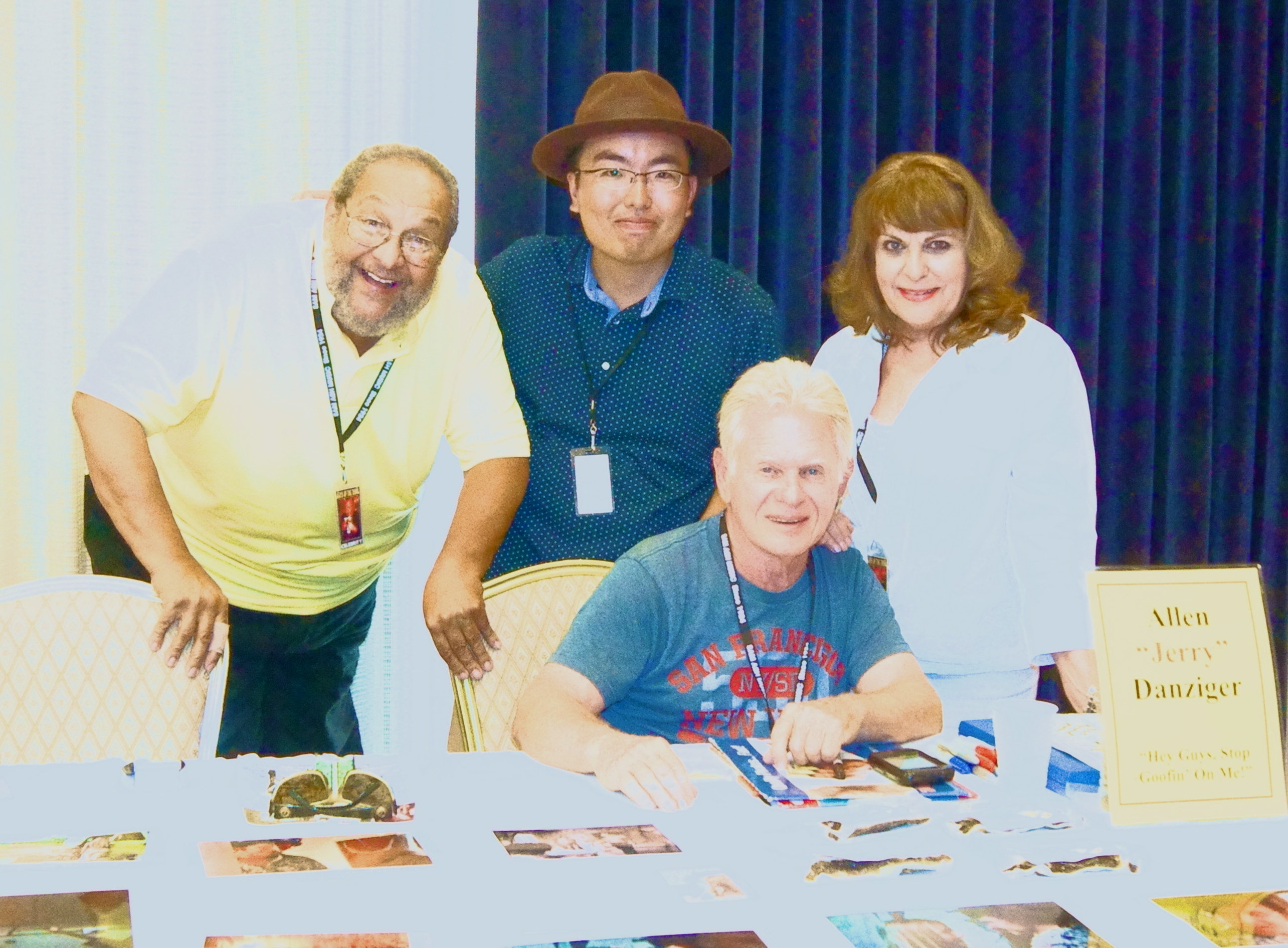 From the left, ''Cattle Truck Driver'' Ed Guinn, ''Corman Award Winning Filmmaker'' Ryota Nakanishi, ''Jerry'' Allen Danziger and ''Pam''Teri McMinn from the TCM panel at Days of the Dead Indianapolis 2012.