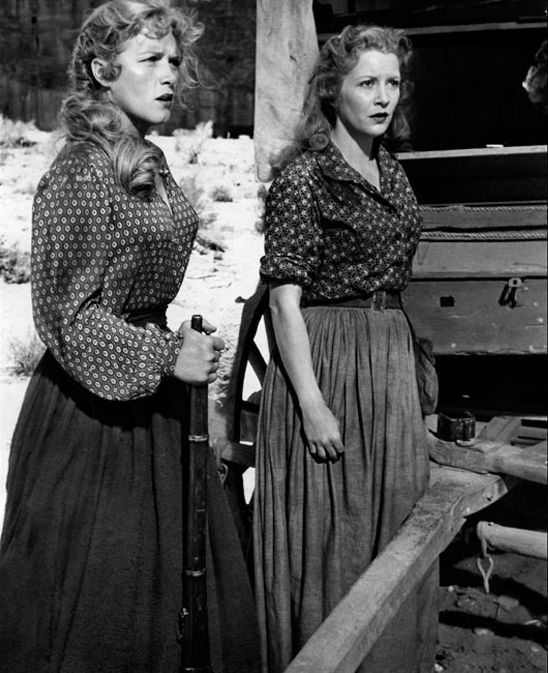 Still of Julie Bishop and Denise Darcel in Westward the Women (1951)