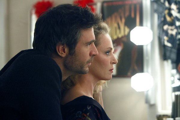 Still of Uma Thurman and Jack Davenport in Smash (2012)