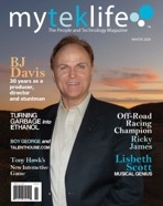 BJ Davis on the cover of My Tek Life magazine
