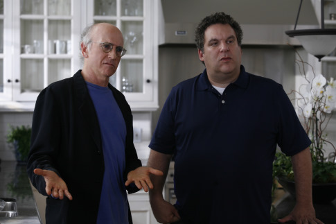 Still of Larry David and Jeff Garlin in Curb Your Enthusiasm (1999)