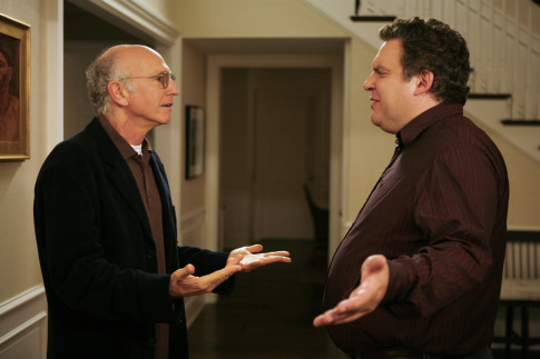 Still of Larry David and Jeff Garlin in Curb Your Enthusiasm (1999)