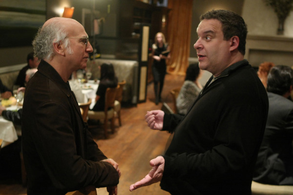 Still of Larry David and Jeff Garlin in Curb Your Enthusiasm (1999)