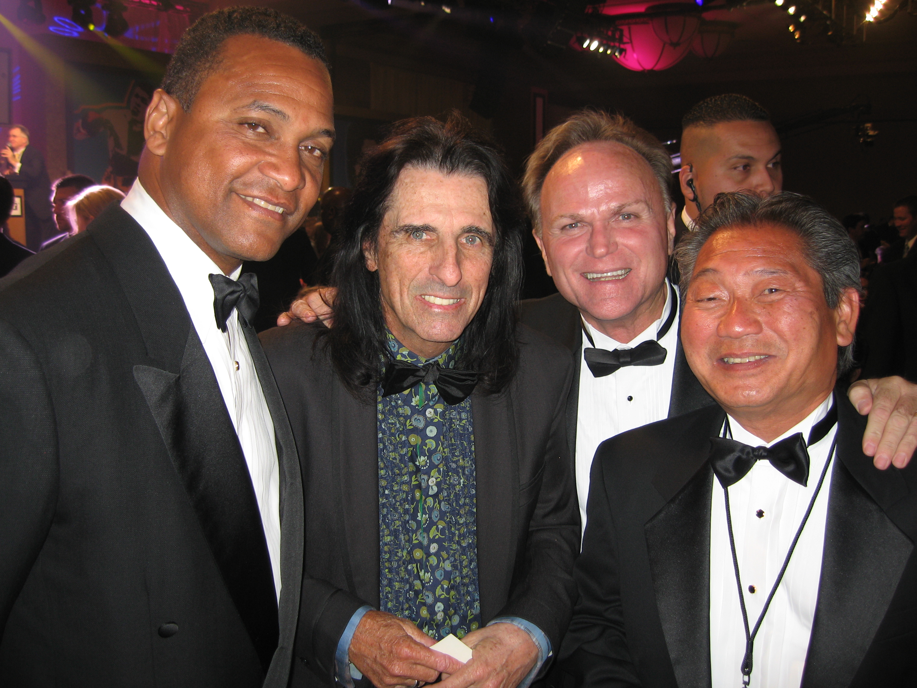 BJ Davis with Alice Cooper, Congressman Cloves Campbell III and Eddie Tantoco, VP of Global Finance for Starwood Hotels