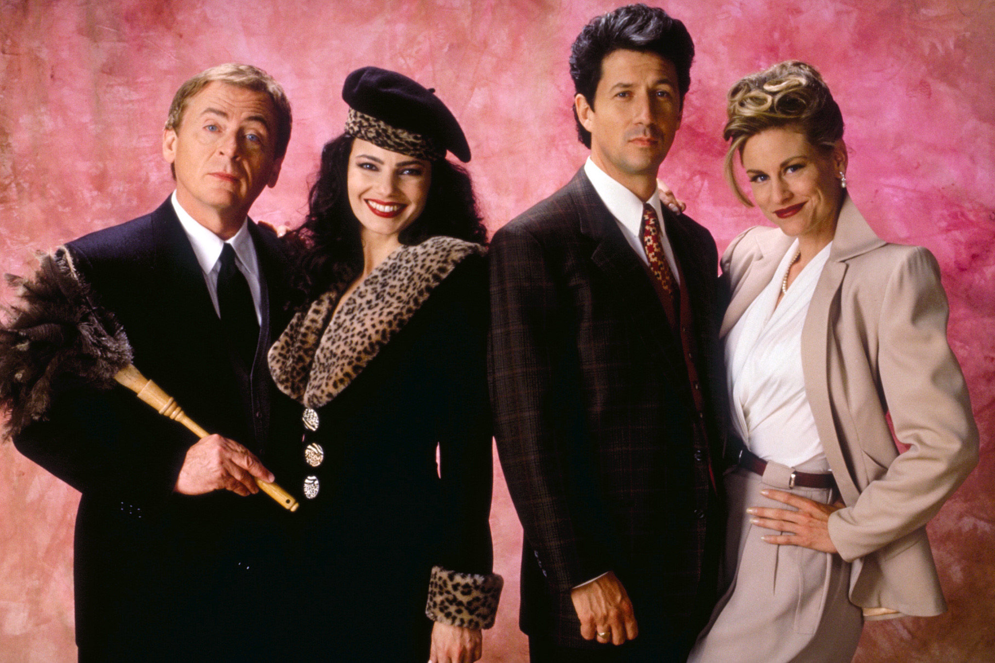 Still of Fran Drescher, Daniel Davis, Lauren Lane and Charles Shaughnessy in The Nanny (1993)