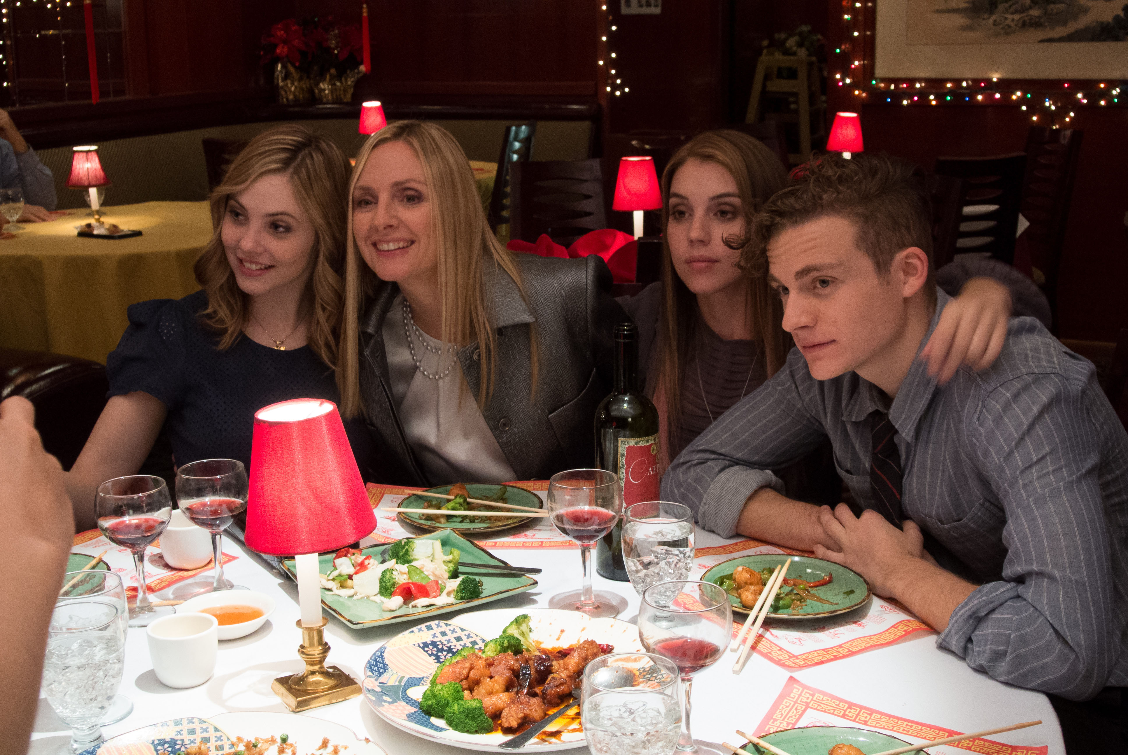 Still of Hope Davis, Morgan Griffin, Adelaide Kane and Ben Rosenfield in Louder Than Words (2013)